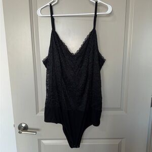 Torrid Black Lace Detail Bodysuit